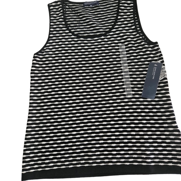 NWT Jones New York Knit Micro Pattern Tank - Picture 8 of 8